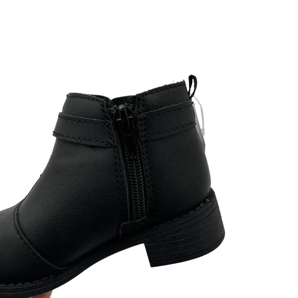 OshKosh BGosh Toddler Girls‎ Ankle Booties Size 8-9 Black Fashion Casual Shoes